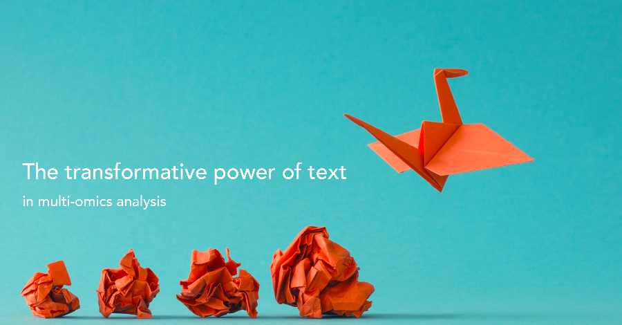 The transformative power of text in multi-omics analysis